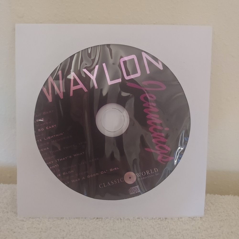 Waylon Jennings White Lightnin CD Only Pre-Owned Tested Working Great Condition